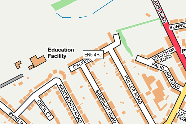 EN5 4HJ map - OS OpenMap – Local (Ordnance Survey) EN5 4HJ map - OS OpenMap – Local (Ordnance Survey)