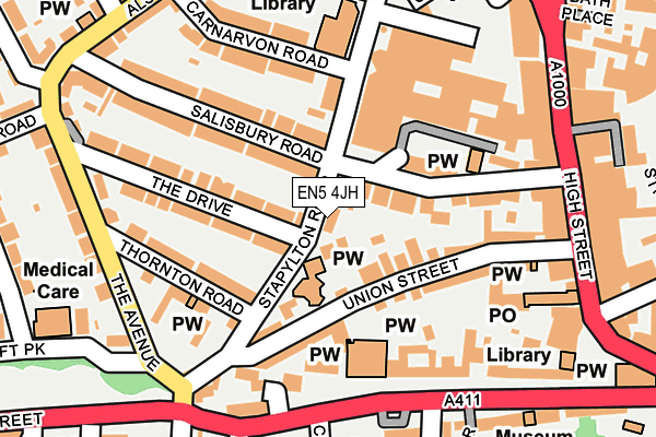 EN5 4JH map - OS OpenMap – Local (Ordnance Survey) EN5 4JH map - OS OpenMap – Local (Ordnance Survey)