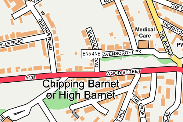 EN5 4NE map - OS OpenMap – Local (Ordnance Survey) EN5 4NE map - OS OpenMap – Local (Ordnance Survey)