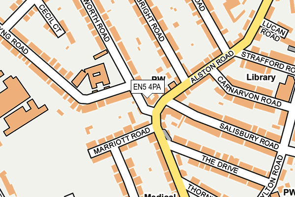 EN5 4PA map - OS OpenMap – Local (Ordnance Survey) EN5 4PA map - OS OpenMap – Local (Ordnance Survey)
