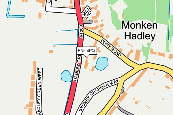 EN5 4PQ map - OS OpenMap – Local (Ordnance Survey) EN5 4PQ map - OS OpenMap – Local (Ordnance Survey)