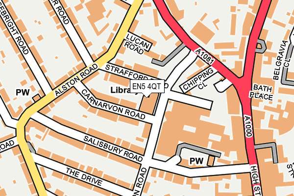EN5 4QT map - OS OpenMap – Local (Ordnance Survey) EN5 4QT map - OS OpenMap – Local (Ordnance Survey)
