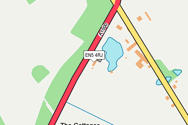 EN5 4RJ map - OS OpenMap – Local (Ordnance Survey) EN5 4RJ map - OS OpenMap – Local (Ordnance Survey)