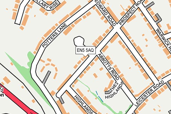 EN5 5AQ map - OS OpenMap – Local (Ordnance Survey) EN5 5AQ map - OS OpenMap – Local (Ordnance Survey)