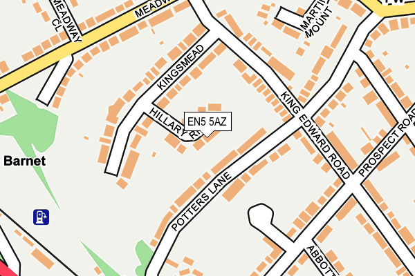 EN5 5AZ map - OS OpenMap – Local (Ordnance Survey) EN5 5AZ map - OS OpenMap – Local (Ordnance Survey)