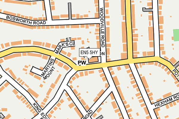 EN5 5HY map - OS OpenMap – Local (Ordnance Survey) EN5 5HY map - OS OpenMap – Local (Ordnance Survey)