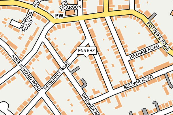 EN5 5HZ map - OS OpenMap – Local (Ordnance Survey) EN5 5HZ map - OS OpenMap – Local (Ordnance Survey)