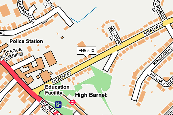 EN5 5JX map - OS OpenMap – Local (Ordnance Survey) EN5 5JX map - OS OpenMap – Local (Ordnance Survey)