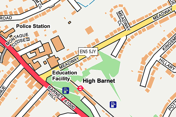 EN5 5JY map - OS OpenMap – Local (Ordnance Survey) EN5 5JY map - OS OpenMap – Local (Ordnance Survey)