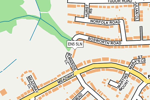 EN5 5LN map - OS OpenMap – Local (Ordnance Survey) EN5 5LN map - OS OpenMap – Local (Ordnance Survey)