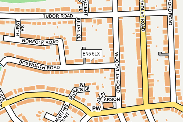 EN5 5LX map - OS OpenMap – Local (Ordnance Survey) EN5 5LX map - OS OpenMap – Local (Ordnance Survey)