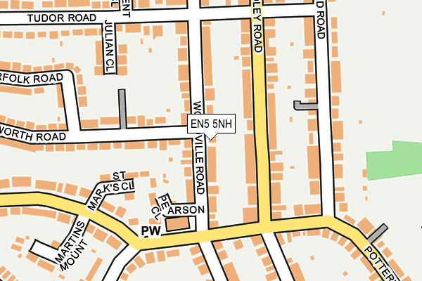 EN5 5NH map - OS OpenMap – Local (Ordnance Survey) EN5 5NH map - OS OpenMap – Local (Ordnance Survey)