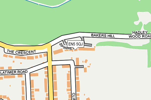 EN5 5QJ map - OS OpenMap – Local (Ordnance Survey) EN5 5QJ map - OS OpenMap – Local (Ordnance Survey)
