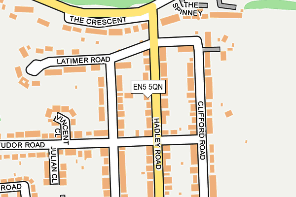 EN5 5QN map - OS OpenMap – Local (Ordnance Survey) EN5 5QN map - OS OpenMap – Local (Ordnance Survey)