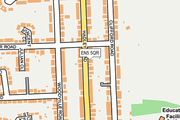 EN5 5QR map - OS OpenMap – Local (Ordnance Survey) EN5 5QR map - OS OpenMap – Local (Ordnance Survey)