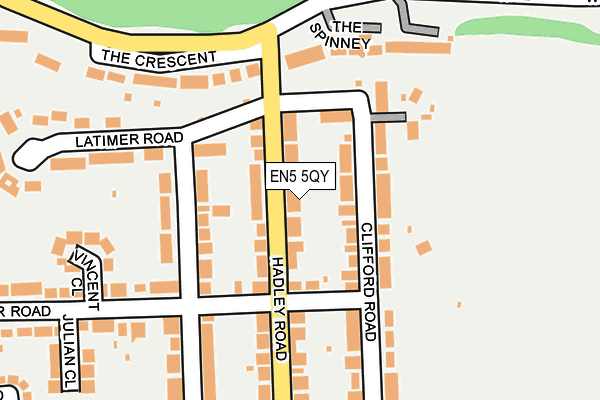 EN5 5QY map - OS OpenMap – Local (Ordnance Survey) EN5 5QY map - OS OpenMap – Local (Ordnance Survey)