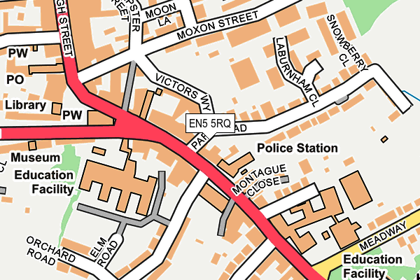 EN5 5RQ map - OS OpenMap – Local (Ordnance Survey)