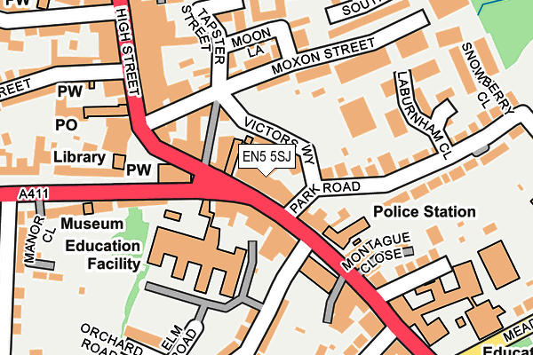 EN5 5SJ map - OS OpenMap – Local (Ordnance Survey) EN5 5SJ map - OS OpenMap – Local (Ordnance Survey)