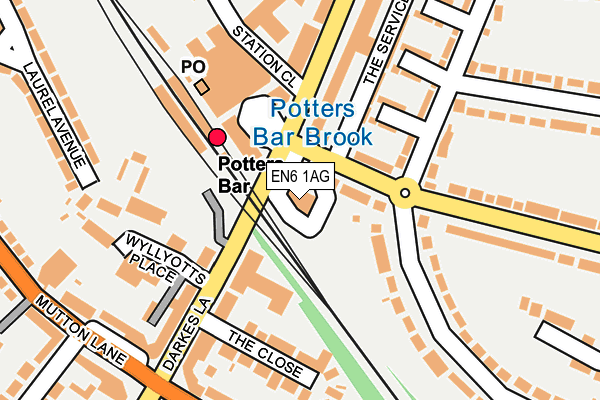 EN6 1AG map - OS OpenMap – Local (Ordnance Survey) EN6 1AG map - OS OpenMap – Local (Ordnance Survey)