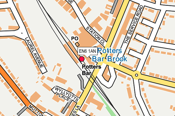EN6 1AN map - OS OpenMap – Local (Ordnance Survey) EN6 1AN map - OS OpenMap – Local (Ordnance Survey)