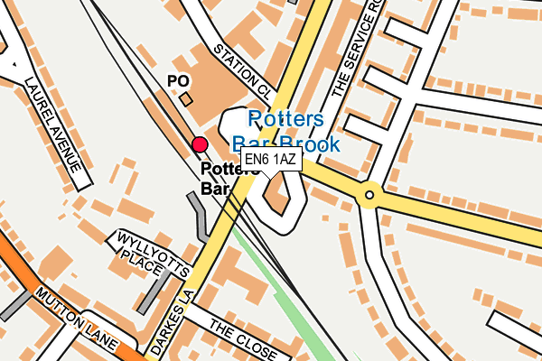 EN6 1AZ map - OS OpenMap – Local (Ordnance Survey) EN6 1AZ map - OS OpenMap – Local (Ordnance Survey)