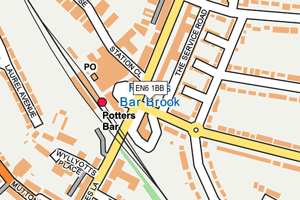 EN6 1BB map - OS OpenMap – Local (Ordnance Survey) EN6 1BB map - OS OpenMap – Local (Ordnance Survey)