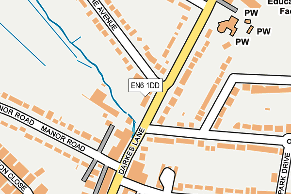EN6 1DD map - OS OpenMap – Local (Ordnance Survey) EN6 1DD map - OS OpenMap – Local (Ordnance Survey)