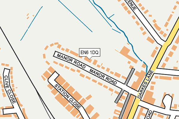 EN6 1DQ map - OS OpenMap – Local (Ordnance Survey) EN6 1DQ map - OS OpenMap – Local (Ordnance Survey)
