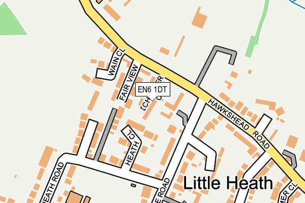 EN6 1DT map - OS OpenMap – Local (Ordnance Survey) EN6 1DT map - OS OpenMap – Local (Ordnance Survey)