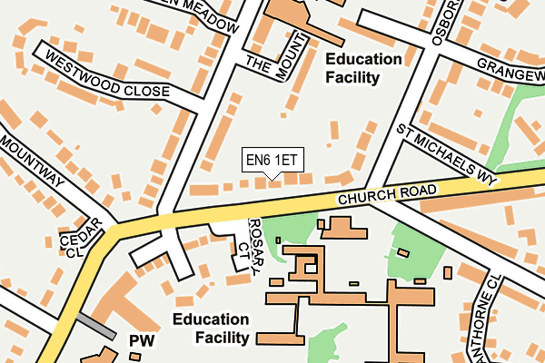 EN6 1ET map - OS OpenMap – Local (Ordnance Survey) EN6 1ET map - OS OpenMap – Local (Ordnance Survey)