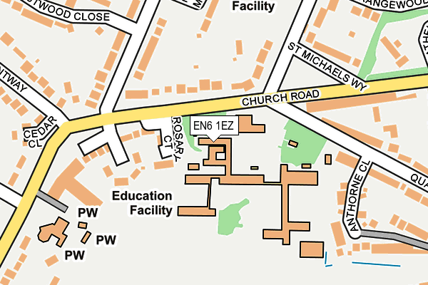 EN6 1EZ map - OS OpenMap – Local (Ordnance Survey) EN6 1EZ map - OS OpenMap – Local (Ordnance Survey)