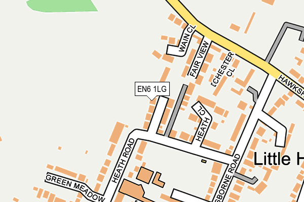 EN6 1LG map - OS OpenMap – Local (Ordnance Survey) EN6 1LG map - OS OpenMap – Local (Ordnance Survey)