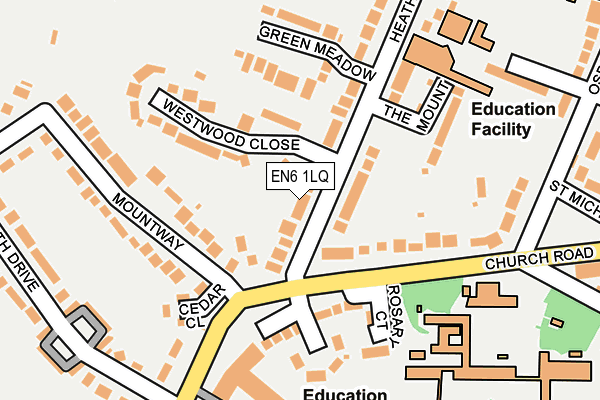 EN6 1LQ map - OS OpenMap – Local (Ordnance Survey) EN6 1LQ map - OS OpenMap – Local (Ordnance Survey)