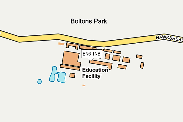EN6 1NB map - OS OpenMap – Local (Ordnance Survey) EN6 1NB map - OS OpenMap – Local (Ordnance Survey)