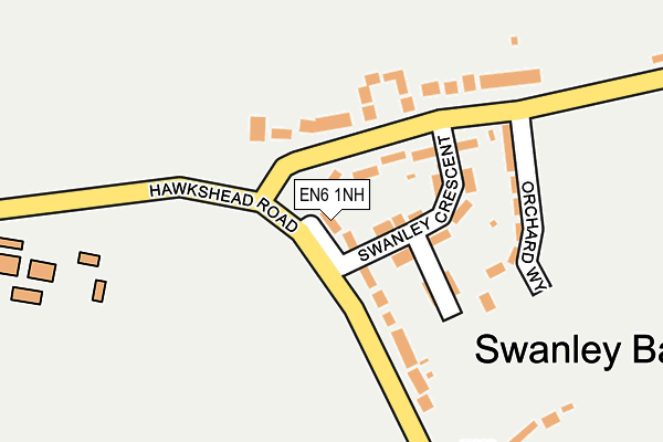 EN6 1NH map - OS OpenMap – Local (Ordnance Survey) EN6 1NH map - OS OpenMap – Local (Ordnance Survey)