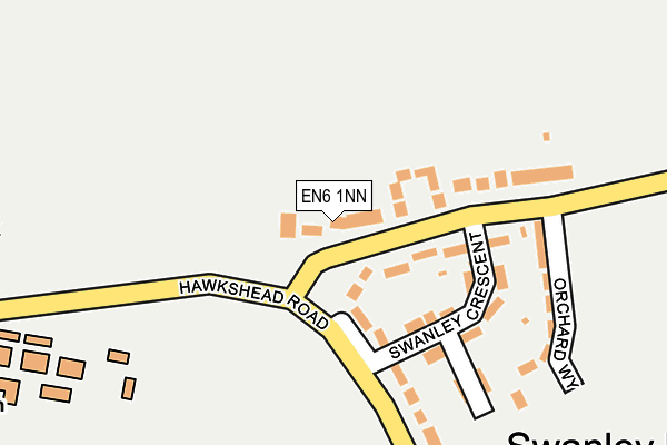 EN6 1NN map - OS OpenMap – Local (Ordnance Survey) EN6 1NN map - OS OpenMap – Local (Ordnance Survey)