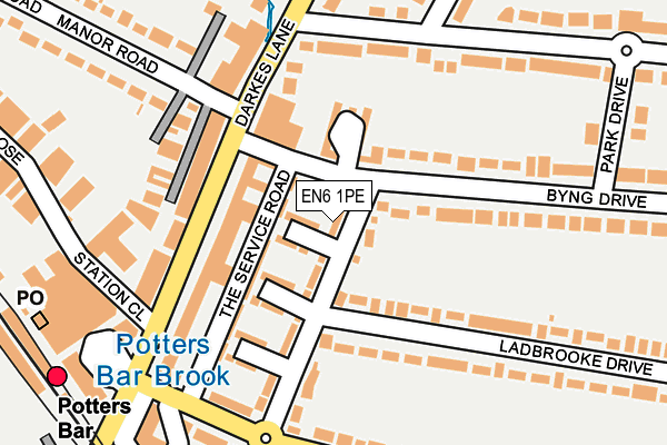 EN6 1PE map - OS OpenMap – Local (Ordnance Survey) EN6 1PE map - OS OpenMap – Local (Ordnance Survey)