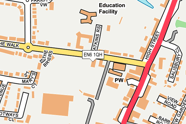 EN6 1QH map - OS OpenMap – Local (Ordnance Survey) EN6 1QH map - OS OpenMap – Local (Ordnance Survey)