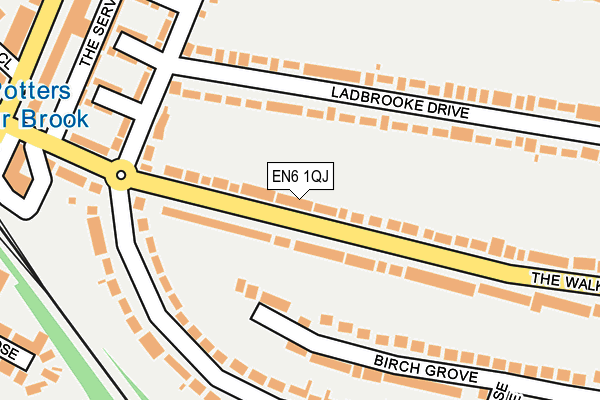 EN6 1QJ map - OS OpenMap – Local (Ordnance Survey)