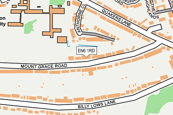 EN6 1RD map - OS OpenMap – Local (Ordnance Survey) EN6 1RD map - OS OpenMap – Local (Ordnance Survey)