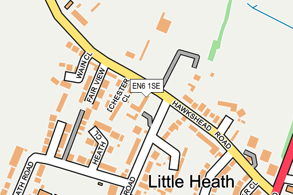 EN6 1SE map - OS OpenMap – Local (Ordnance Survey) EN6 1SE map - OS OpenMap – Local (Ordnance Survey)