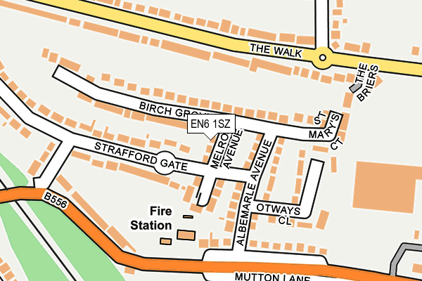 EN6 1SZ map - OS OpenMap – Local (Ordnance Survey) EN6 1SZ map - OS OpenMap – Local (Ordnance Survey)