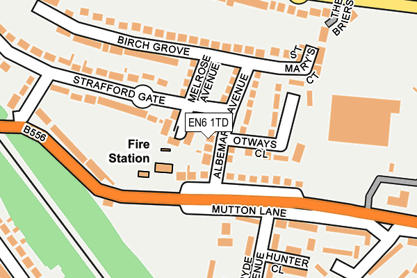 EN6 1TD map - OS OpenMap – Local (Ordnance Survey) EN6 1TD map - OS OpenMap – Local (Ordnance Survey)