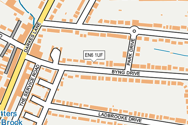 EN6 1UF map - OS OpenMap – Local (Ordnance Survey) EN6 1UF map - OS OpenMap – Local (Ordnance Survey)