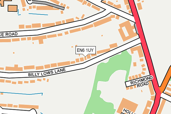 EN6 1UY map - OS OpenMap – Local (Ordnance Survey) EN6 1UY map - OS OpenMap – Local (Ordnance Survey)