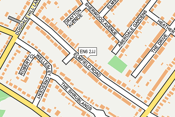 EN6 2JJ map - OS OpenMap – Local (Ordnance Survey) EN6 2JJ map - OS OpenMap – Local (Ordnance Survey)