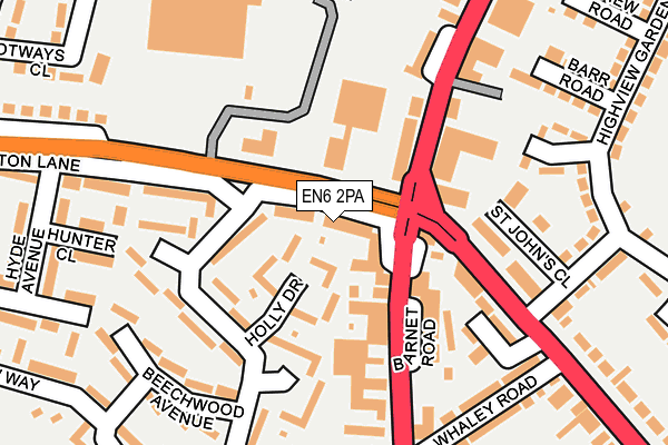 EN6 2PA map - OS OpenMap – Local (Ordnance Survey) EN6 2PA map - OS OpenMap – Local (Ordnance Survey)