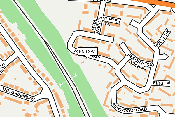 EN6 2PZ map - OS OpenMap – Local (Ordnance Survey) EN6 2PZ map - OS OpenMap – Local (Ordnance Survey)