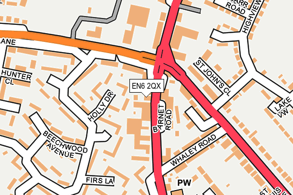 EN6 2QX map - OS OpenMap – Local (Ordnance Survey) EN6 2QX map - OS OpenMap – Local (Ordnance Survey)