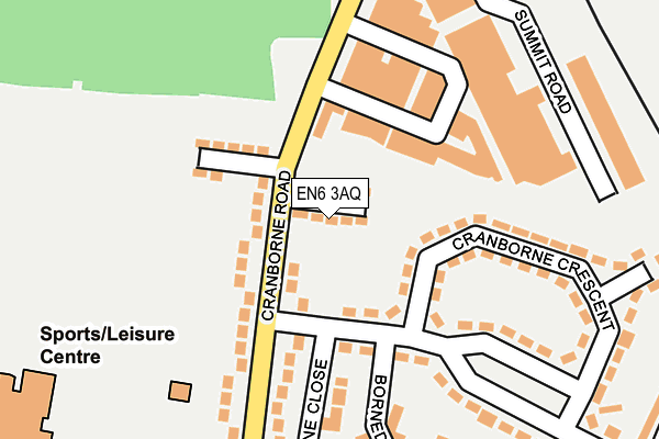 EN6 3AQ map - OS OpenMap – Local (Ordnance Survey) EN6 3AQ map - OS OpenMap – Local (Ordnance Survey)